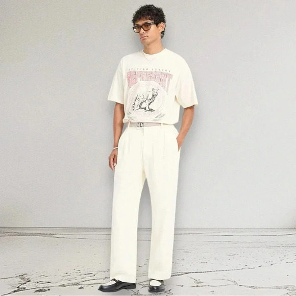 REPRESENT X DUKE + DEXTER RESORT PANT in Ecru Size M - Picture 1 of 15